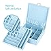 NEX Jewelry Box Organizer, 2 Layers Lint Jewelry Display Storage Case with Lock for Girls and Women(Blue)