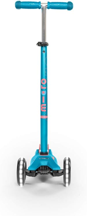 Micro® Maxi Deluxe LED, Patinete 3 Ruedas LED, 5-12 Años, Peso 2,5kg, Carga Máx 70Kg, Altura 67-91 cm, Plataforma Antideslizante Polipropileno (Flexible, Alta Resistencia) (Azul Caribe): Amazon.es: Deportes y aire libre