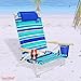 5 position Platinum Lay Flat Beach Chair - Extra Tall Back w/ Drink Holder