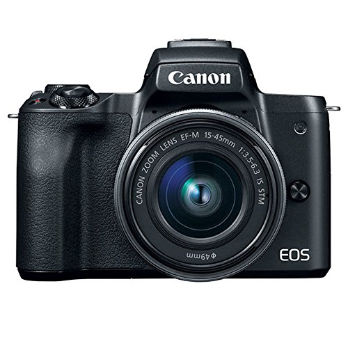 Canon EOS M50 Mirrorless Digital Camera + EF-M 15-45mm f/3.5-6.3 is STM & EF-M 55-200mm f/4.5-6.3 is STM Lens + Wide Angle & Telephoto Lens + 64GB Memory Card + 2X Tripods + Gadget Bag – Full Bundle