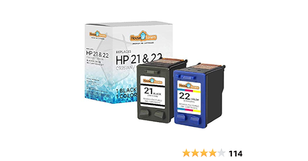 Amazon.com: HouseOfToners - Cartucho de tinta remanufacturado para HP 21 y  22 (1 negro y 1 color, 2 unidades) : Productos de Oficina