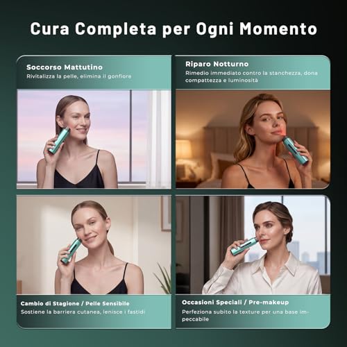 Professional Radiofrequency Face Massager, Microcurrent Facial Massager, Electric Beauty Device Anti-Wrinkles, Anti-Aging, Anti-Acne, Lifting and Firming for Face and Neck (Green)