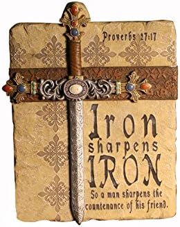 The Faith Collection FC-1687 Iron Sharpens Resin Plaque, 10"