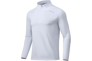 BANTREK Men Quarter Zip Pullovers Lightweight Long Sleeve Golf Shirts Dry Fit 1/4 Zip Athletic Shirt for Workout Running