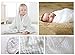 Qutie 10 Layer Muslin Cotton Dual Baby Blanket and Towel with Bamboo Baby Washcloth - White