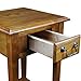 Leick Home Haven Ridge Accent Table, Solid Wood End Table, Square Side Table, Black Hardware, 1 Drawer, Display Shelf, Easy Assembly, Medium Oak, 15 in x 15 in x 24 in, 9041-MED