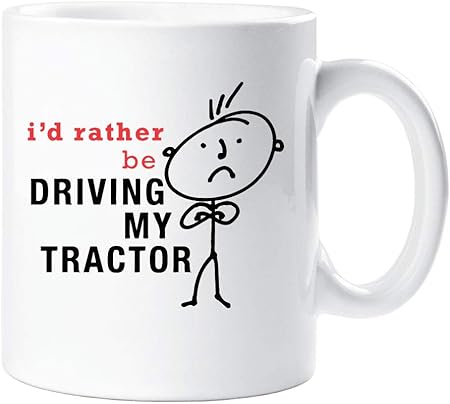 Tazza Da Uomo Con Scritta In Lingua Inglese I D Rather Be Driving My Tractor Idea Regalo Per Amici Papa Fidanzato Fratello Zio Amazon It Casa E Cucina