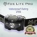 FOX LITE PRO Brightest LED Headlamp Combo. White & Red Light IPX5 Waterproof Head Lamp Torch. Camping Running Hiking DIY & Kids. Carabiner Flashlight Alert Whistle + Batteries + 100% Guarantee!