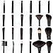 ACEVIVI Makeup Brushes Set Premium Makeup Brush Kit Handle Synthetic Kabuki Foundation Cosmetic Brushes for Powder Liquid Cream Black 24 PCS