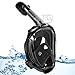 COSSCCI Snorkel Mask Full Face, Adult Kids Snorkeling Swimming Mask Set with Adjustable Head Straps,Detachable Camera Mount, 180°Panoramic View Anti-Fog and Anti-Leak (Small/Medium)