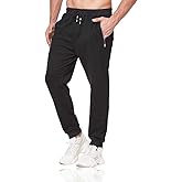 Tansozer Men's Lightweight Joggers Casual Slim Sweatpants Track Pants with Zipper Pockets
