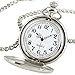 Powshop Classic Smooth Vintage Pocket Watch, Steel Men Pocket Watch with 14''Chain Powshop Classic Smooth Vintage Pocket Watch, Steel Men Pocket Watch with 14''Chain