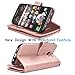Tekcoo For Galaxy S7 Edge Case / S7 Edge Wallet Case, Cash Credit Card Slots Holder Purse Carrying PU Leather Folio Flip Cover [Detachable Magnetic Hard Case] Kickstand For Samsung S7 Edge - Rose Gold