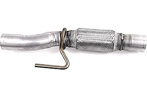 Aftermarket Direct Fit Flex Pipe for Ford F-150 2011-2014, 3.7L Engine, Grey Galvanized Steel with Mounting Clamps, Front Pos