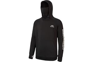 BASSDASH Men’s Fishing Fleece Hoodie with Neck Gaiter Water Resistant Performance Hunting Sweatshirt FS18M