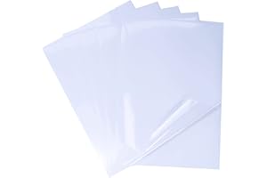 BLEIDRUCK Clear Printable Vinyl Sticker Paper 20 Sheets 8.5x11 inch Waterproof Self-Adhesive Sheets ONLY for Laser Printer, 100% Transparent Premium Permanent Sticker Paper Dries Quickly