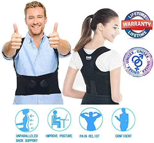 Posture Corrector Women Men Under Clothes - Adjustable Upper Back Brace Posture Hump Corrector - Posture Brace Strap - Clavicle Brace Kyphosis Thoracic Support Trainer - Humpback Correction Belt