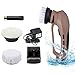 Shoe Polisher, Cordless Power Scrubber with Rechargeable Battery Sponge Pad, Brush, Shine Kit for Leather Cleaning, Oiling and Polishing