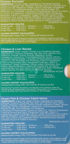 NUTRISH RACHAEL RAY NATURAL WET CAT FOOD, CHICKEN LOVERS VARIETY PACK, 2.8 OUNCE CUP (PACK OF 12), GRAIN FREE
