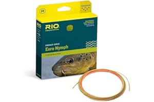 RIO Products Euro Nymph Shorty Fly Line (#2-5) - 20ft, Floating, Orange/Sage/Olive, Model: 6-20689