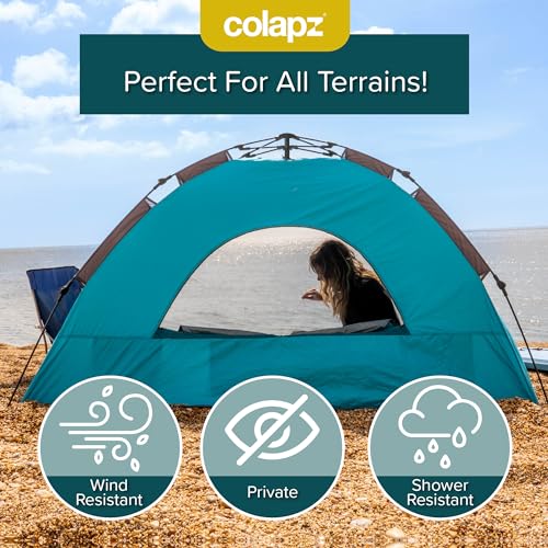 Colapz Pop Up Tent, Luxurious Beach Tent, SPF50+ Tents Shelter for Adults, Protective and Easy to Use Tents with Portable Wind Breaker & Sun Shelters, Pop Up Beach Tent, Qucik Set Up Shelter