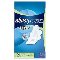 Always Infinity Unscented Pads with Wings - Heavy Flow 32-Count (Pack of 2)