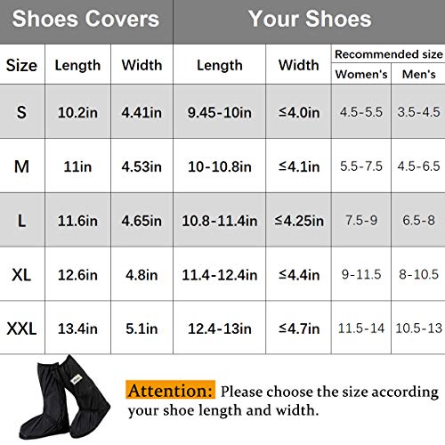 image for Frelaxy Waterproof Rain Boot Shoe Cover Overshoes Galoshes S-XXL (Blac