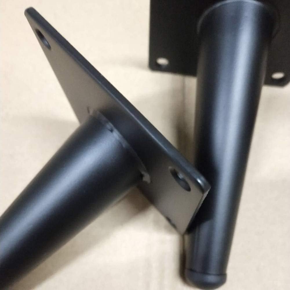 Drenky 4 Pcs Oblique Table Legs, Metal Cabinet Legs, Cone Furniture Legs, Stainless Steel, Painted Black 15cm Height,No-Slip Silent Replacement for Sofas, Tables and Other Furniture Legs - Image 5
