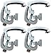 API Clamps (4 Pack) Silver Compatible with Toyota Tacoma - 2005 & Newer - Mounting Channel Track Truck Topper Cap, Camper Shell