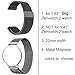 ECSEM Replacement Metal Bands Watch Straps - Choice of Color & Width (22mm) - Premium Strong Milanese Loop Watch Bands, (Magnetic)-Black