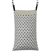 HDHYK Adjustable Space Saving Door Hanging Laundry Hamper Bag Dorm Laundry Bag,Wide Open Top Over The Door Laundry Hamper with Free Hanging Hooks
