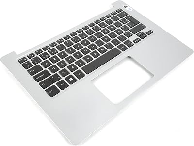 Dell Inspiron 5370 Silver Palmrest Belgian Keyboard 0265G7 Renewed