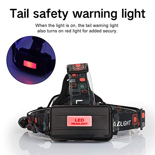 Led Headlamp, Binwo 6000 Lumen Work Headlight, 18650 USB Charge & Wall Charger Rechargeable, 4 Modes Waterproof Head Lamp Best Head Lights for Camping, Hunting, Hiking, Outdoors