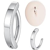 ORANGELOVE G23 Titanium 14G Belly Button Rings for Women Hinged Hoop Clicker Belly Ring Reverse Curved Navel Ring Floating Navel Barbell Piercing Jewelry 14 Gauge 8mm 10mm 12mm 14mm