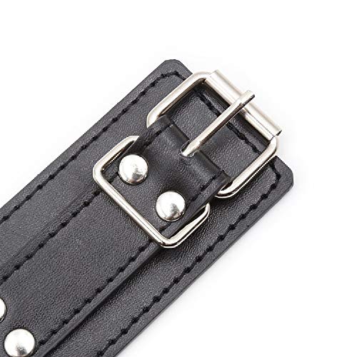 HZT-US Adjustable Wrist and Leg Cuff Leather Strap, Fun Toy Bed with Handcuffs, Crystal Finger cot for a New Passion