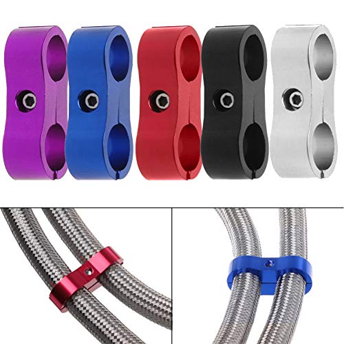 AN4 AN6 AN8 AN10 Hose Separator Clamp - Fuel Water Line Mounting Clamps Great for 3/8 Fuel Hose, Oil Line, Brake Line, Water Pipe and Gas Line