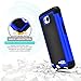 LG L70 Case, LG Optimus Exceed 2 Case, MagicMobile® [Dual Armor Series] Hybrid Impact Resistant LG L70 Shockproof Tough Case Hard Plastic + Silicone Protective Cover for LG Optimus Realm [Black/Blue]