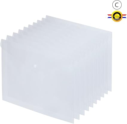 Amazon Zailushang クリアファイル クリアーホルダー 高透明カラー 封筒式 大容量10枚パック 325mm 235mm ポケット式ファイル リフィル 文房具 オフィス用品
