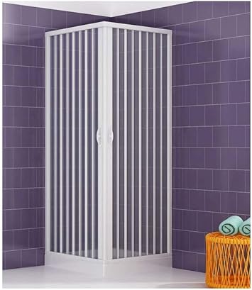 Duschkabine Duschabtrennung In Pvc Kunststoff 70x90 Cm Hohe 175 Cm Eckeinstieg Weiss Maximale Offnung Durch Faltturen Amazon De Baumarkt
