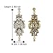 BriLove Women's Vintage Inspired Crystal Floral Chandelier Pierced Dangle Earrings Antique Gold-Tone Clear