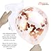 Rose Gold Party Decorations | 70 Pack | 16 R. Gold Balloons 18 INCHES + a Table Runner + a Set Happy Birthday + 2 Curtains + Pairs 60M. Ribbons + 2,100 pcs R. Gold Table Confetti + 50 Pack Straws