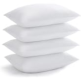 Acanva Bed Pillows for Sleeping, Cooling Hotel Quality with Premium Soft 3D Down Alternative Fill for Back, Stomach or Side Sleepers, King (Pack of 4), White