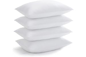 Acanva Bed Pillows for Sleeping, Cooling Hotel Quality with Premium Soft 3D Down Alternative Fill for Back, Stomach or Side Sleepers, Standard (Pack of 4), White 4 Count