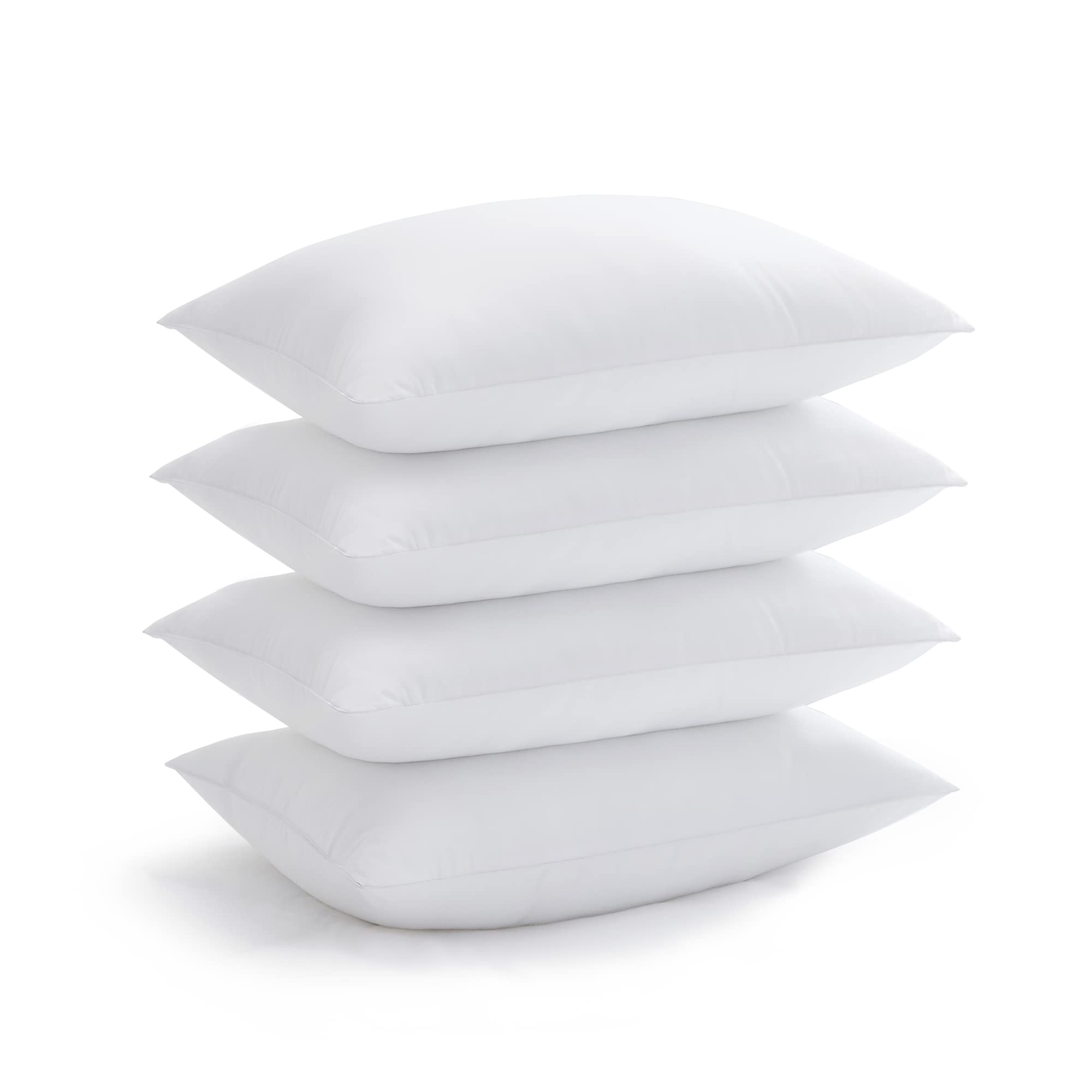 Acanva Bed Pillows for Sleeping, Cooling Hotel Quality with Premium Soft 3D Down Alternative Fill for Back, Stomach or Side Sleepers, Standard (Pack of 4), White Image