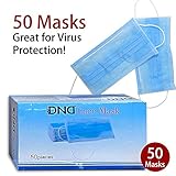 Disposable Medical Face Mask - Thick 3Ply Medical Masks with Comfortable Earloop, Great for Dust, Germ and Virus Protection and Personal Health (50pcs, Blue)