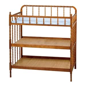 honey oak changing table