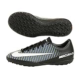 Nike Jr. MercurialX Vapor XI TF Turf Soccer Cleats (Black, Green, Blue)