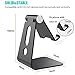 Adjustable Cell Phone Stand,Ahere Multi-Angle Aluminum Desktop Cell Phone Cradle, Dock, Stand for iPhone 6 6s 7 8 X Plus Samsung Galaxy All Android Smartphone Tablets,Black