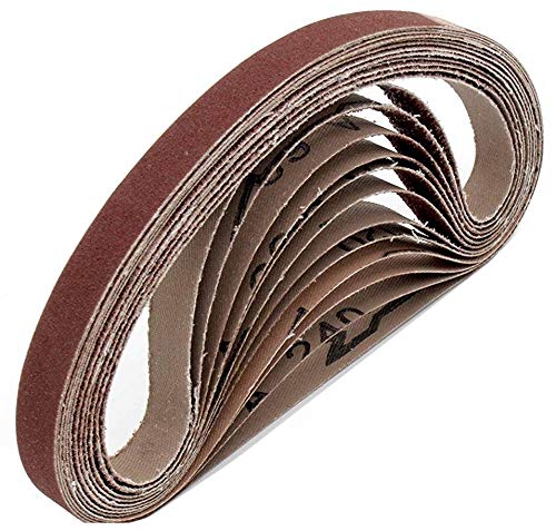 Professional Cloth Sanding Belts │ 96 Pieces │ 13 x 451 mm │ Mixpack (16 x Grain 40/60/80/120/180/240 Each) │ compatble with Black&Decker® Power-Sander │ Sanding-Paper │ Sanding-Belts Assortment