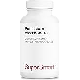 Supersmart - Potassium Bicarbonate 5400mg per Day (High Dose) - Electrolyte Mineral - Acid-Base Balance pH - Heart, Muscle & Nerve Health | Non-GMO & Gluten Free - 120 Vegetarian Capsules